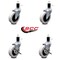 Service Caster 3 Inch Thermoplastic Wheel 1-3/4 Inch Expanding Stem Caster Set with 2 Brakes SCC-EX05S310-TPRS-134-2-SLB-2 - alternate 4